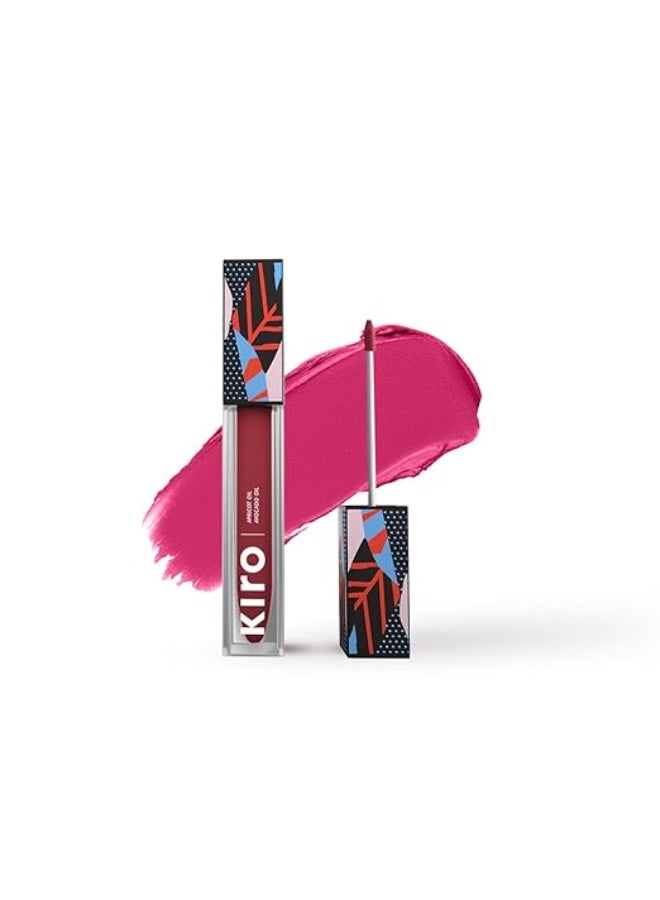 كيرو أحمر شفاه سائل غير لامع من كيرو، لون بينك بيبر (توت ناعم)، 5 مل، مقاوم للانتقال، لون شفاه سائل، يدوم طويلاً، نباتي، خالٍ من البارابين، غني بزيت الأفوكادو، أحمر شفاه غير سام للون غني - Image 1